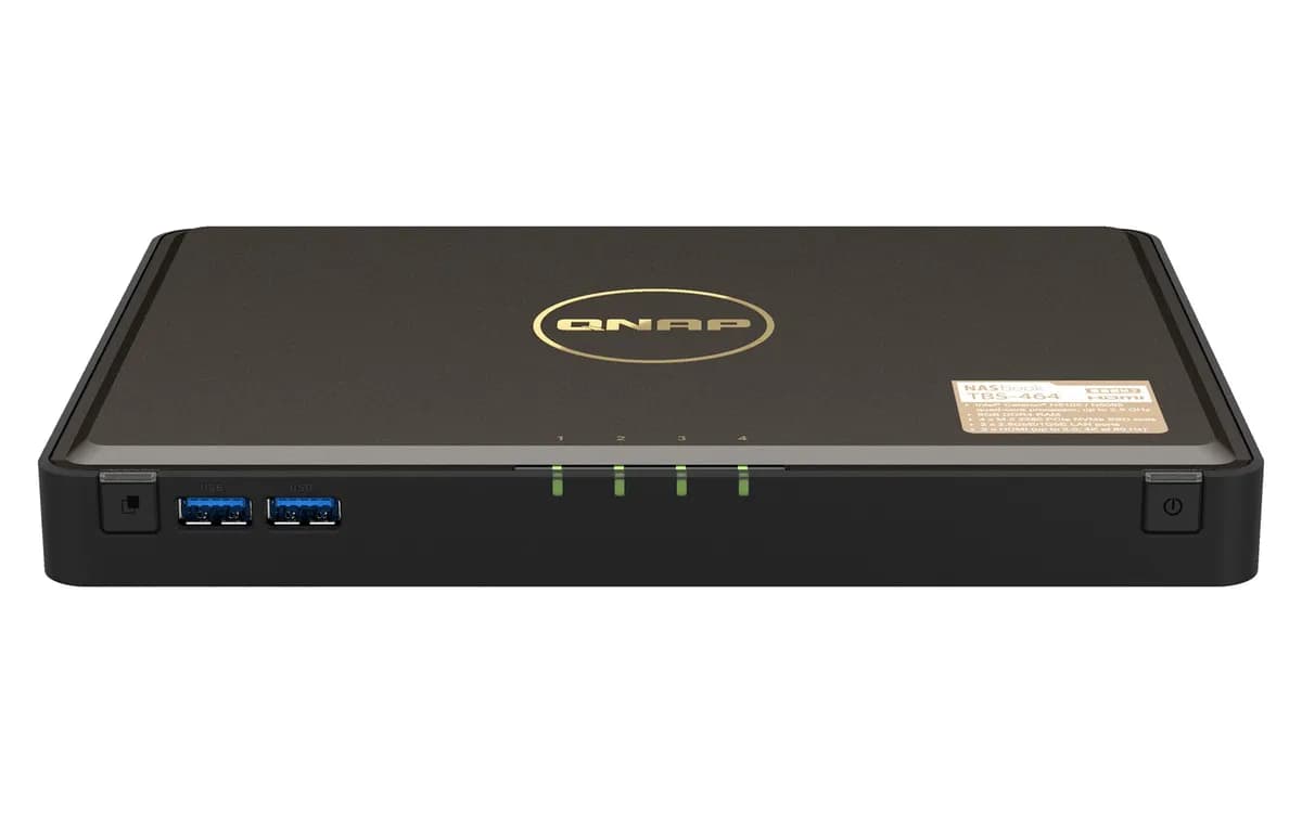 Qnap TBS-464-8G, Compact, 4 x M.2 2280 PCIe, Intel Celeron N5105/N5095 Quad Core, onboard 8GB, zdjęcie 1 z 6