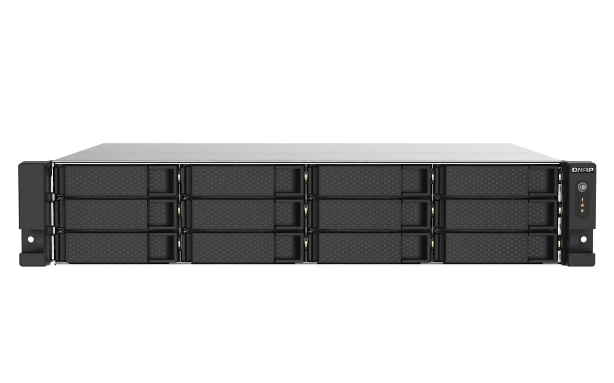Qnap TS-1273AU-RP-8G, 2U, 12 x 2.5"/3.5" SATA, AMD Ryzen V1500B 4C/8T, 8GB DDR4 (max. 64GB), 2, zdjęcie 1 z 7