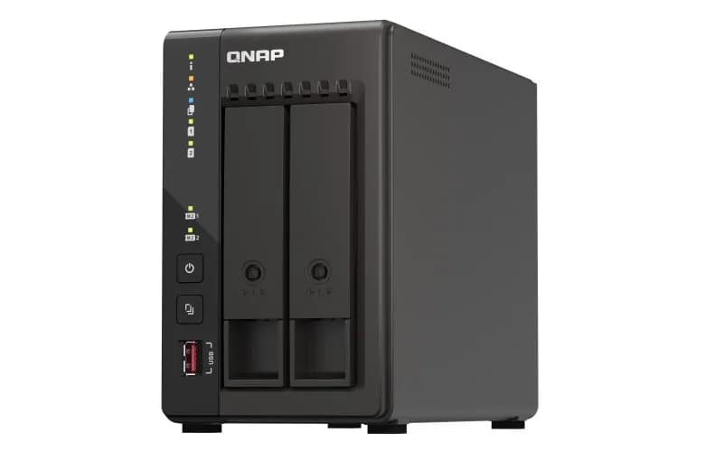 Qnap TS-253E-8G, Tower, 2 x 2.5"/3.5" SATA, Intel Celeron J6412 4C/4T, 8 GB DDR4 onboard not, zdjęcie 1 z 7
