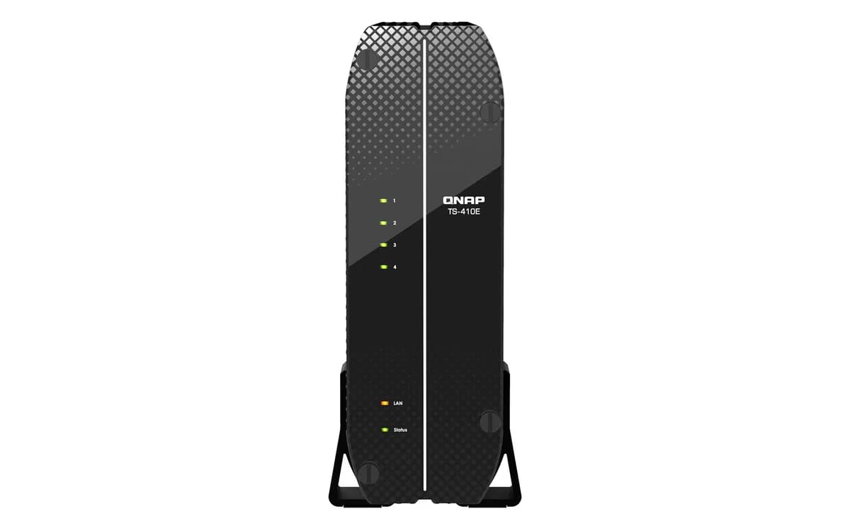 Qnap TS-410E-8G, Tower, 4 x 2.5" SATA SSD, Intel Celeron J6412 4C/4T, onboard 8GB (not, zdjęcie 1 z 8