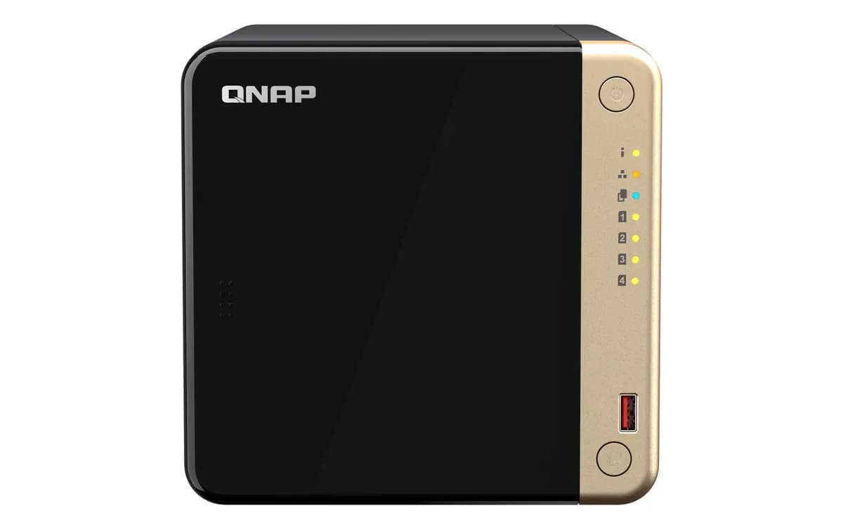Qnap TS-464-8G, Tower, 4 x 2.5"/3.5" SATA, Intel Celeron N5105/N5095 4C/4T, 8 GB DDR4 onboard, zdjęcie 1 z 6