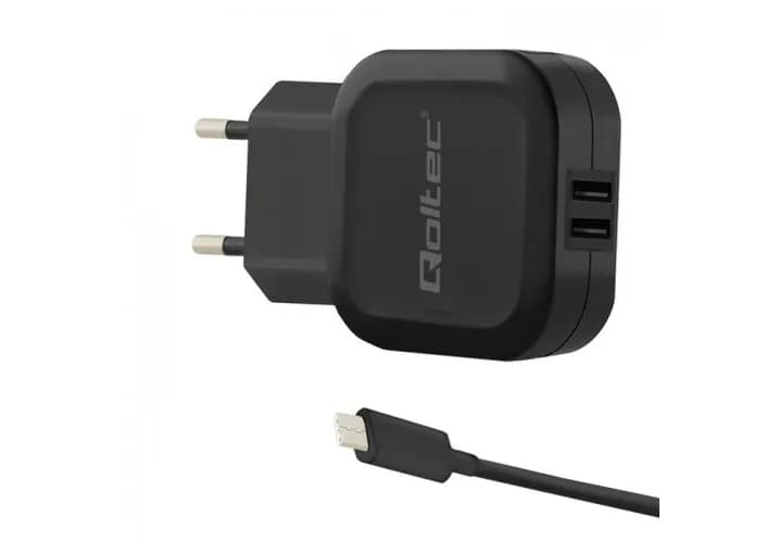 Qoltec Ładowarka sieciowa 50188 (3400 mA; 17W; USB, USB typ C)