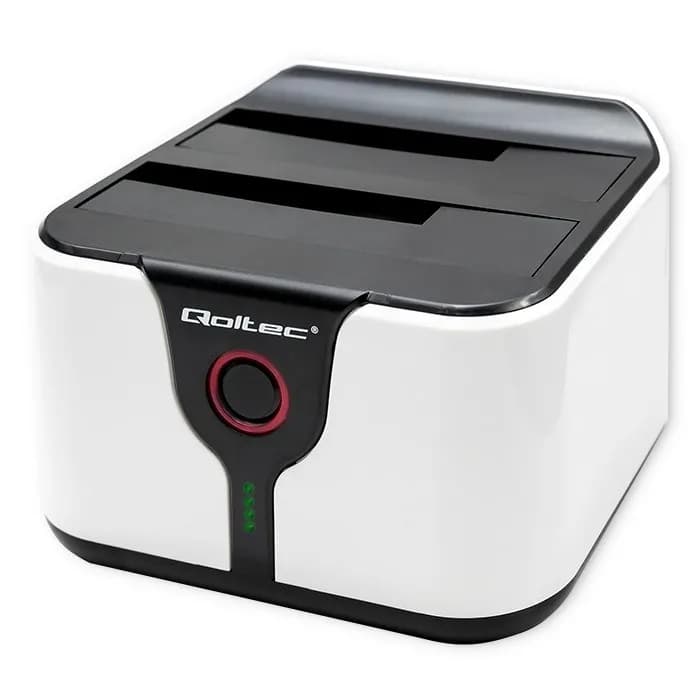 Qoltec STACJA DOKUJĄCA DO DYSKÓW HDD SSD 2.5" 3.5" | SATA III | USB 3.0 | SUPER SPEED 5GB/S | Z, zdjęcie 1 z 12