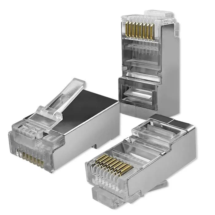 Qoltec WTYK ZŁĄCZE MODULARNE RJ45 | CAT6 | FTP | 100SZT, zdjęcie 1 z 5