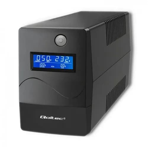 Qoltec ZASILACZ AWARYJNY UPS 450VA | 240W | LCD | USB | RJ45, zdjęcie 1 z 11