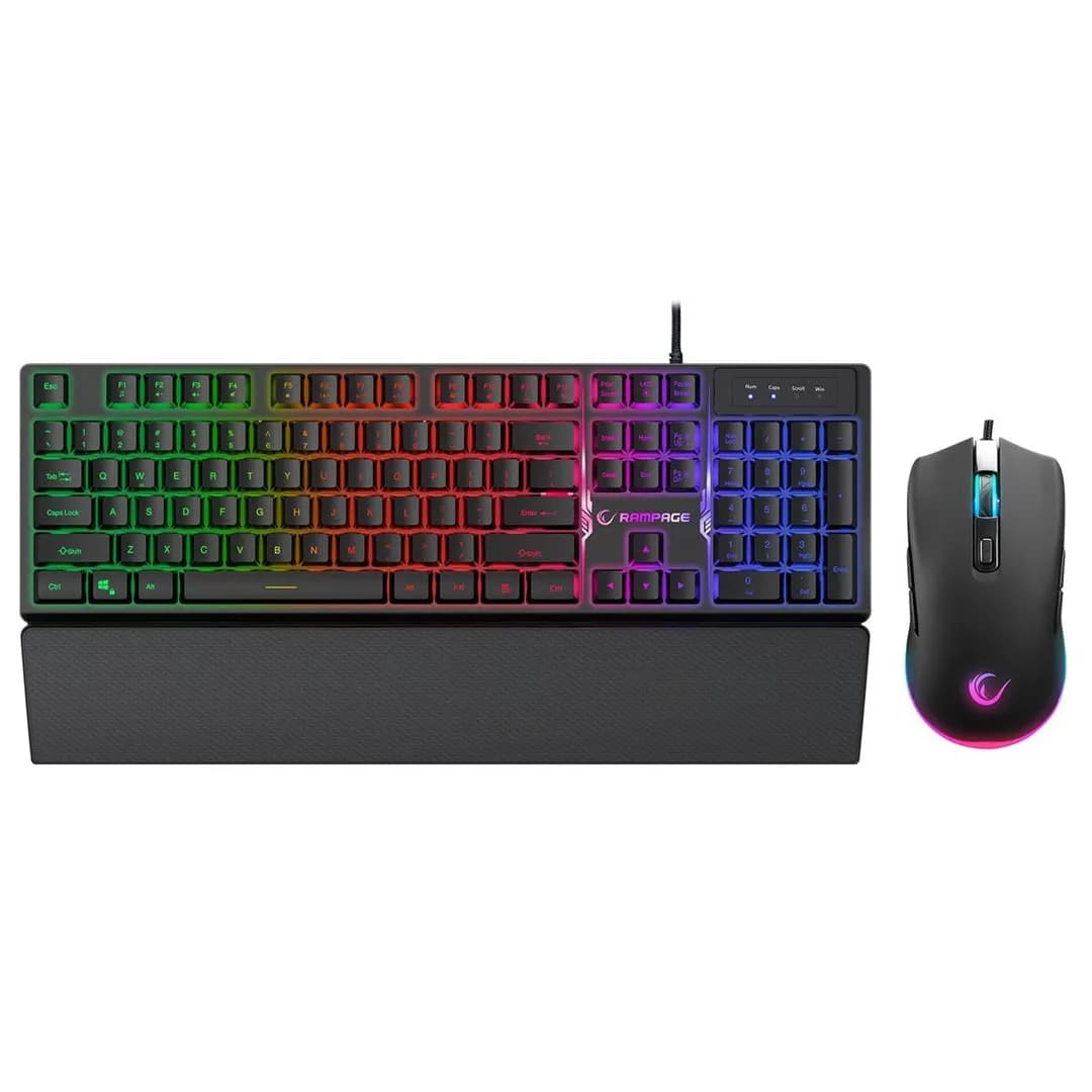 Rampage FORTUNA ZESTAW GAMINGOWY KLAWIATURA Z PODKŁADKĄ I MYSZ 12800 DPI BLK, zdjęcie 1 z 6