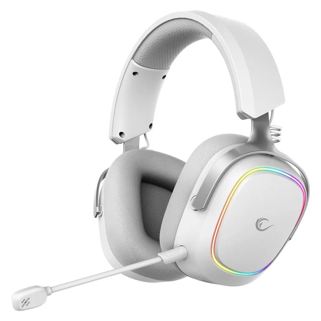 Rampage SŁUCHAWKI BEZPRZEWODOWE NAUSZNE RETSU BT 2.4G RGB WHITE, zdjęcie 1 z 8