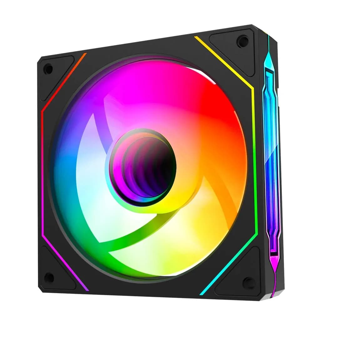 Rampage WENTYLATOR DO OBUDOWY 120MM 1800RPM INFINITE LOOP ARGB BLACK PWM, zdjęcie 1 z 6