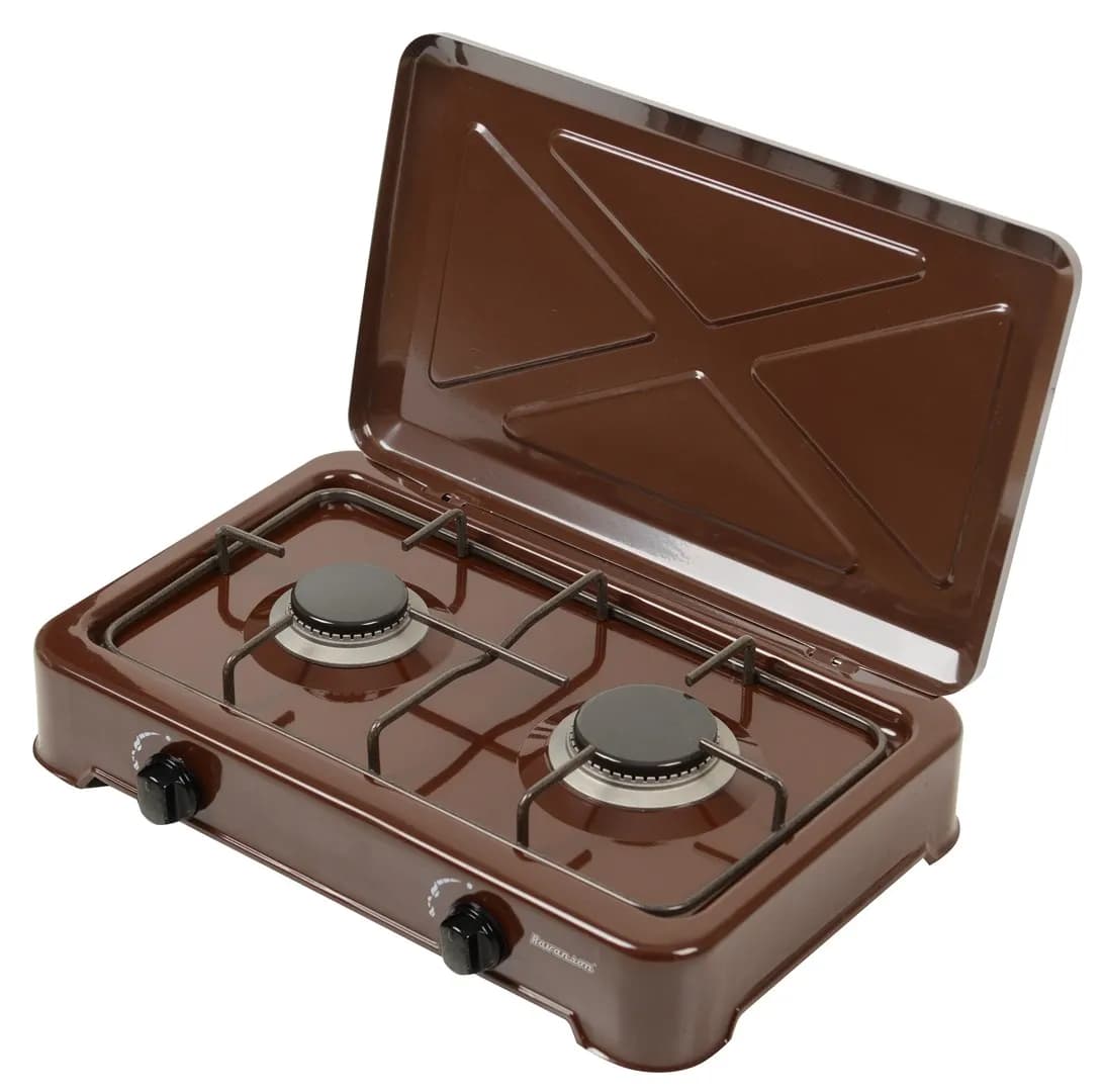Ravanson Kuchenka gazowa nastawna 2-palnikowa K-02BR (brązowy)