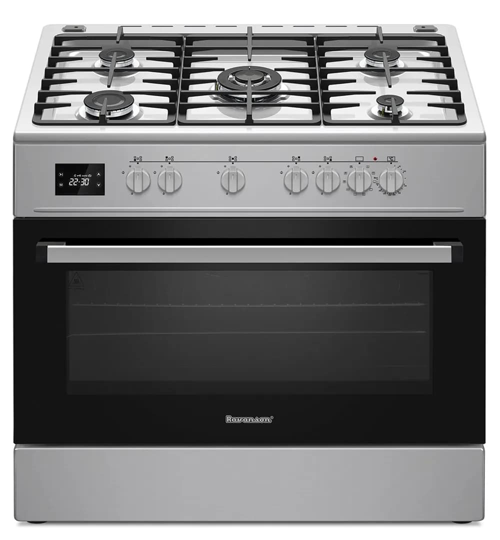 Ravanson Kuchnia gazowo-elektryczna KWGE-K90A Cheff Modern | 5 palników + palnik WOK | termoobieg