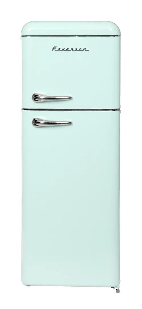Ravanson Lodówka Retro LKK-210RM 545 x 585 x 1470 mm | 160l | klasa E | miętowy, zdjęcie 1 z 3