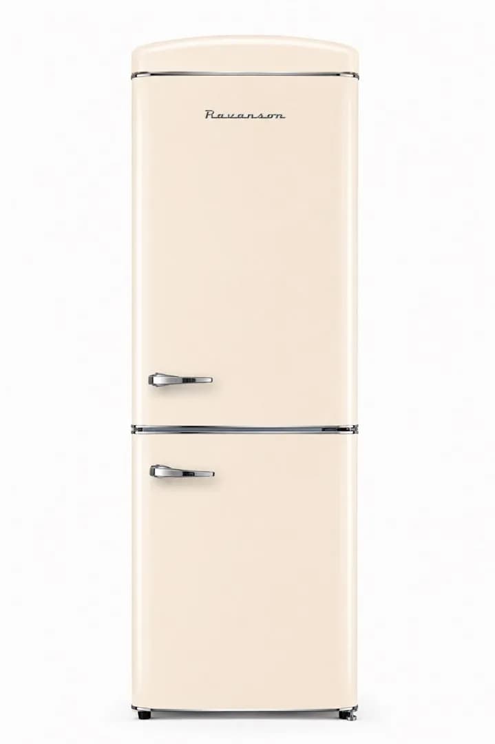 Ravanson Lodówka Retro LKK-315RC 597mm x 707mm x 1943 mm | 315l | Total No Frost | klasa E |, zdjęcie 1 z 6