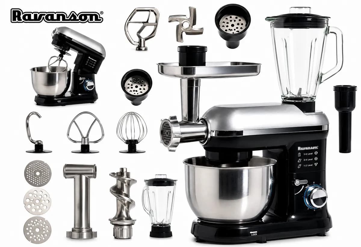 Ravanson Robot planetarny z maszynką do mięsa RP-1500BS 1500W, zdjęcie 1 z 4