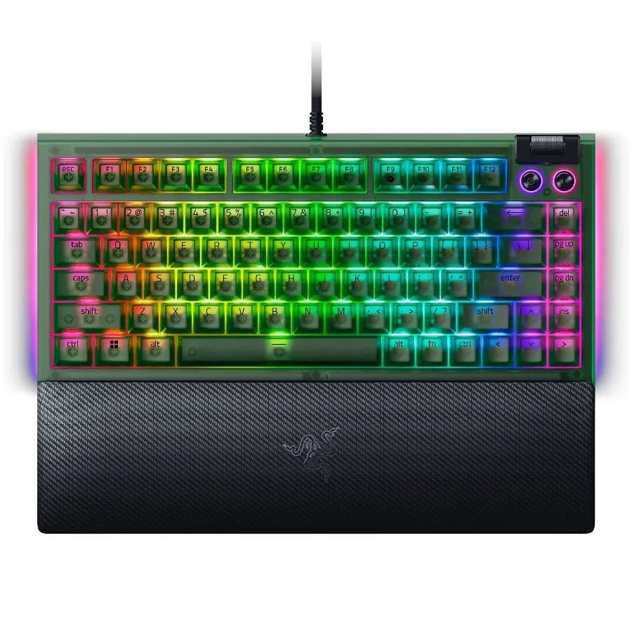 Razer Klawiatura Gamingowa BlackWidow V4 75% Phantom Green, US, zdjęcie 1 z 5