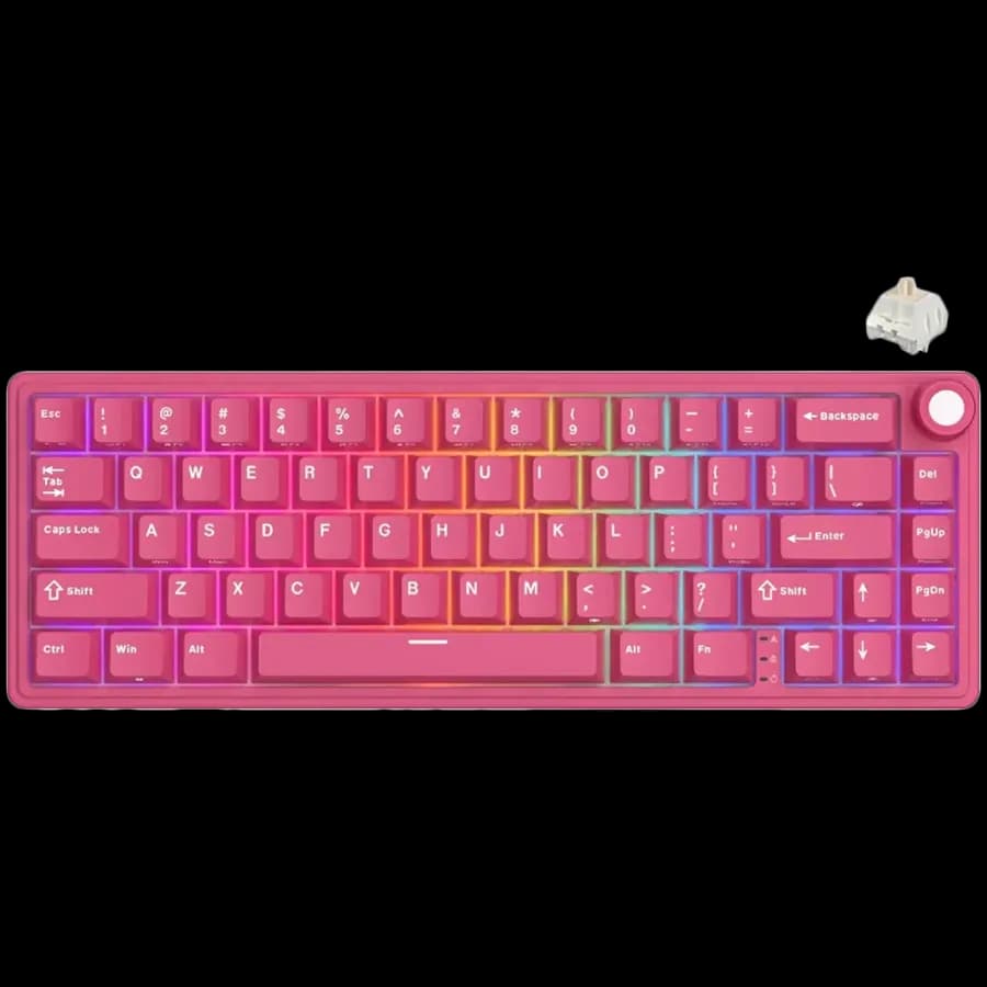 Royal Kludge R65 Berry Red Gaming Keyboard Beige Switch, zdjęcie 1 z 5