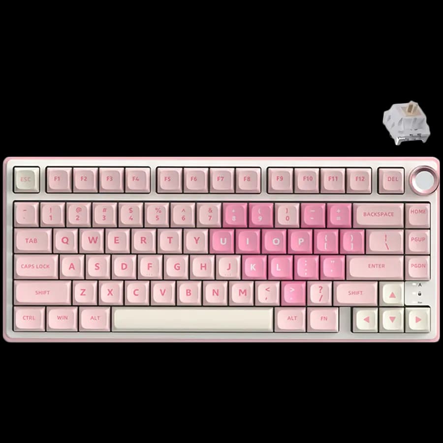 Royal Kludge R75 Pink Melody Gaming Keyboard Beige Switch, zdjęcie 1 z 4