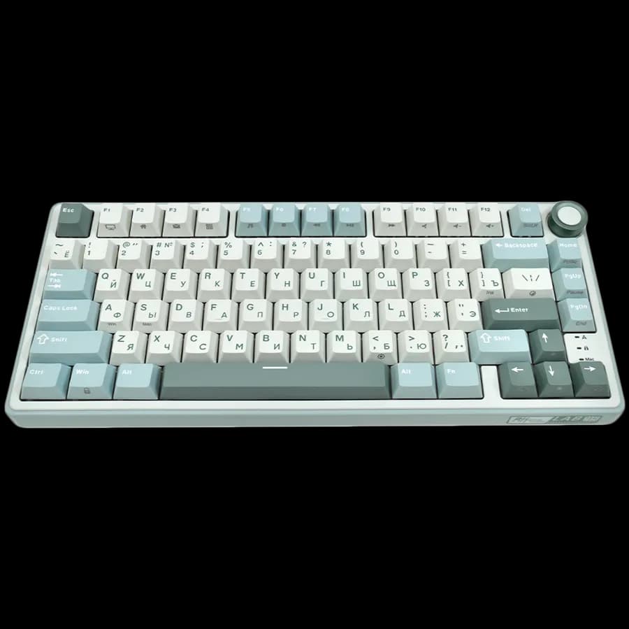 Royal Kludge R75 Sky Cyan Gaming Keyboard K silver switch, zdjęcie 1 z 2