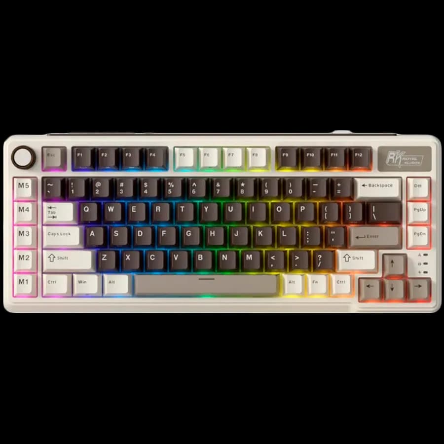 Royal Kludge RK L75 Mocha Grey Gaming Keyboard Beige switch, zdjęcie 1 z 2