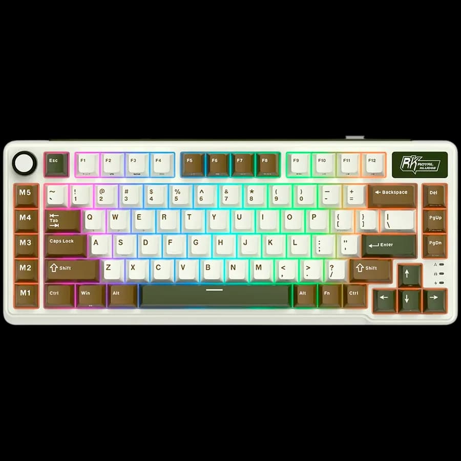 Royal Kludge RK L75 Palm Green Gaming Keyboard Beige switch, zdjęcie 1 z 2