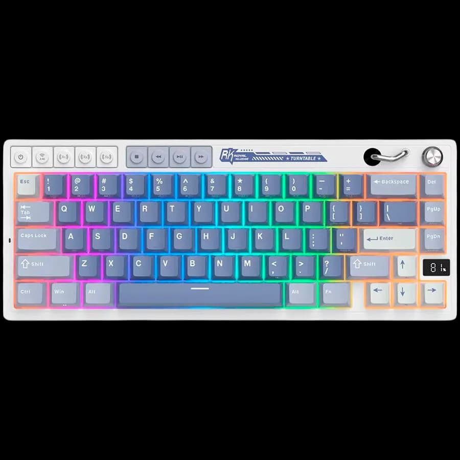 Royal Kludge RK M65 Ocean Blue Gaming Keyboard Beige switch, zdjęcie 1 z 2