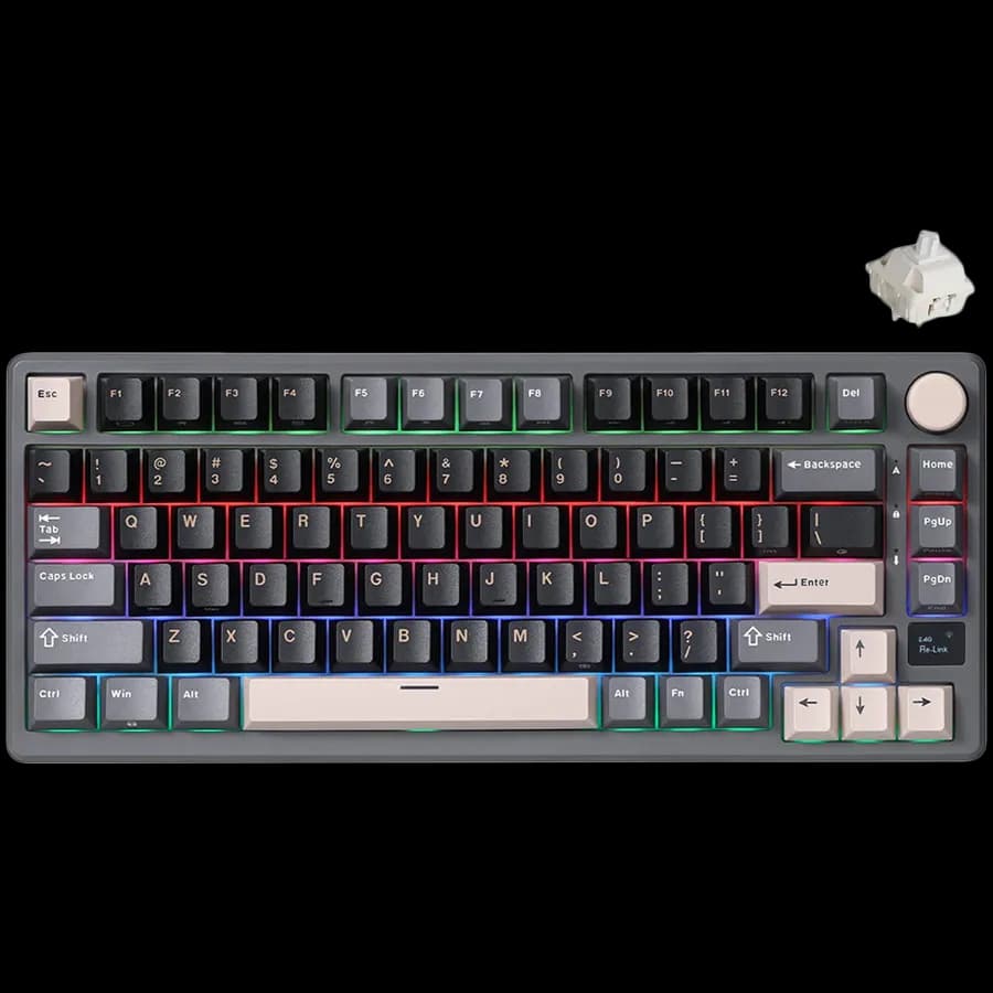 Royal Kludge RK-M75 Phantom Gaming Keyboard Cream switch, zdjęcie 1 z 3
