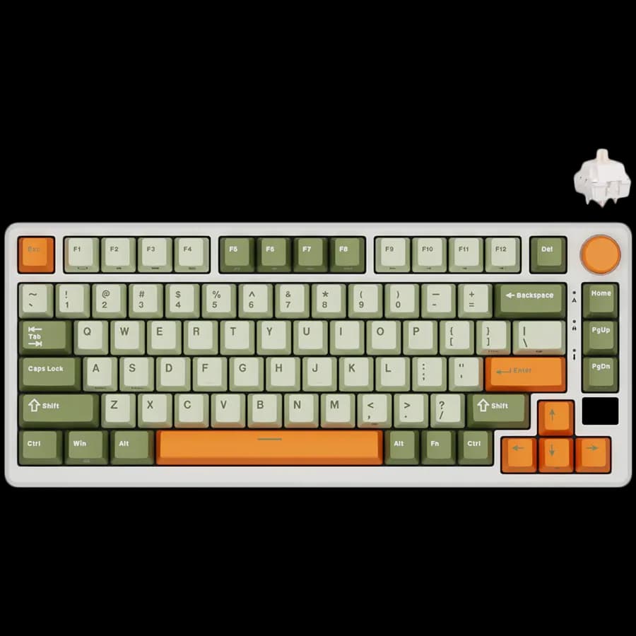 Royal Kludge RK-M75 Slate Cyan Gaming Keyboard Beige switch, zdjęcie 1 z 5