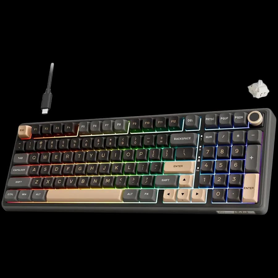 Royal Kludge RK R98Pro Phantom Gaming Keyboard Beige switch