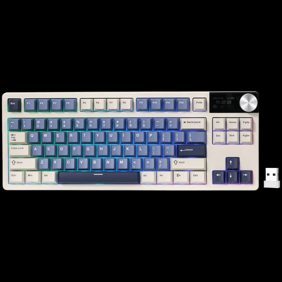 Royal Kludge RK S85 Horizon Blue Gaming Keyboard Cloud switch, zdjęcie 1 z 2