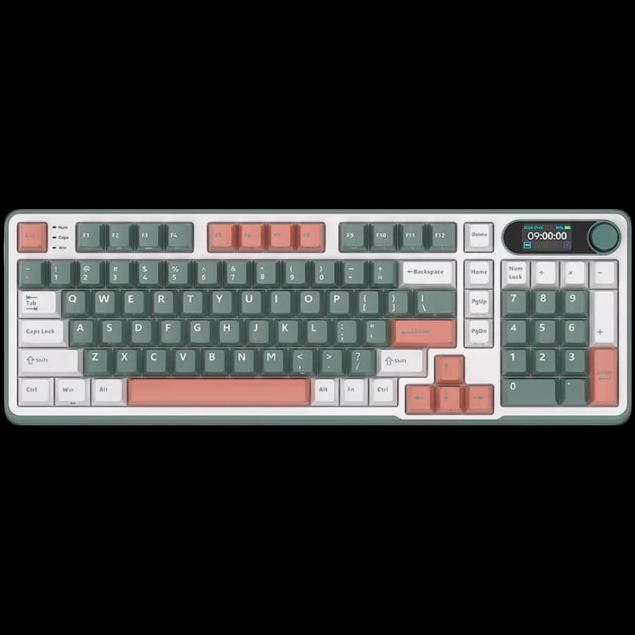 Royal Kludge RK-S98 Camping Green Gaming Keyboard Brown switch, zdjęcie 1 z 2