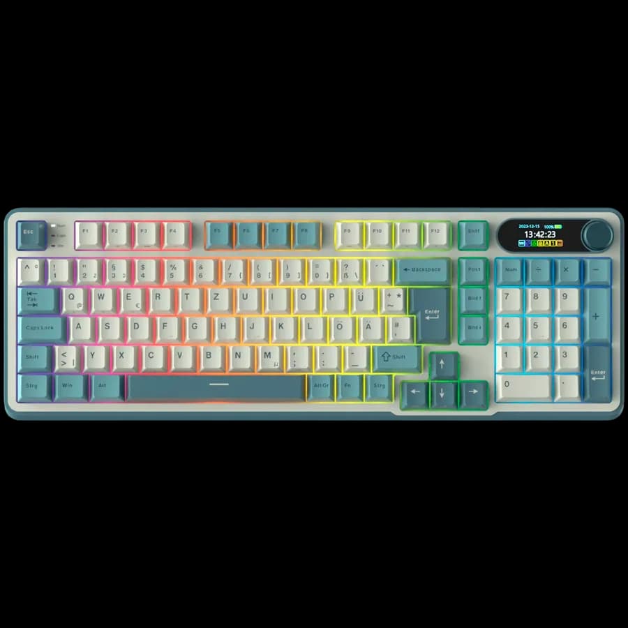 Royal Kludge RK-S98 Light Cloud Gaming Keyboard Chartreuse switch, zdjęcie 1 z 2