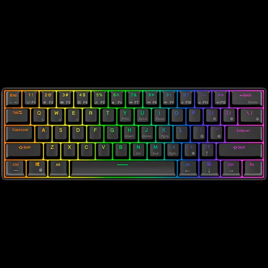 Royal Kludge RK61 Black Gaming Keyboard Red switch, zdjęcie 1 z 2