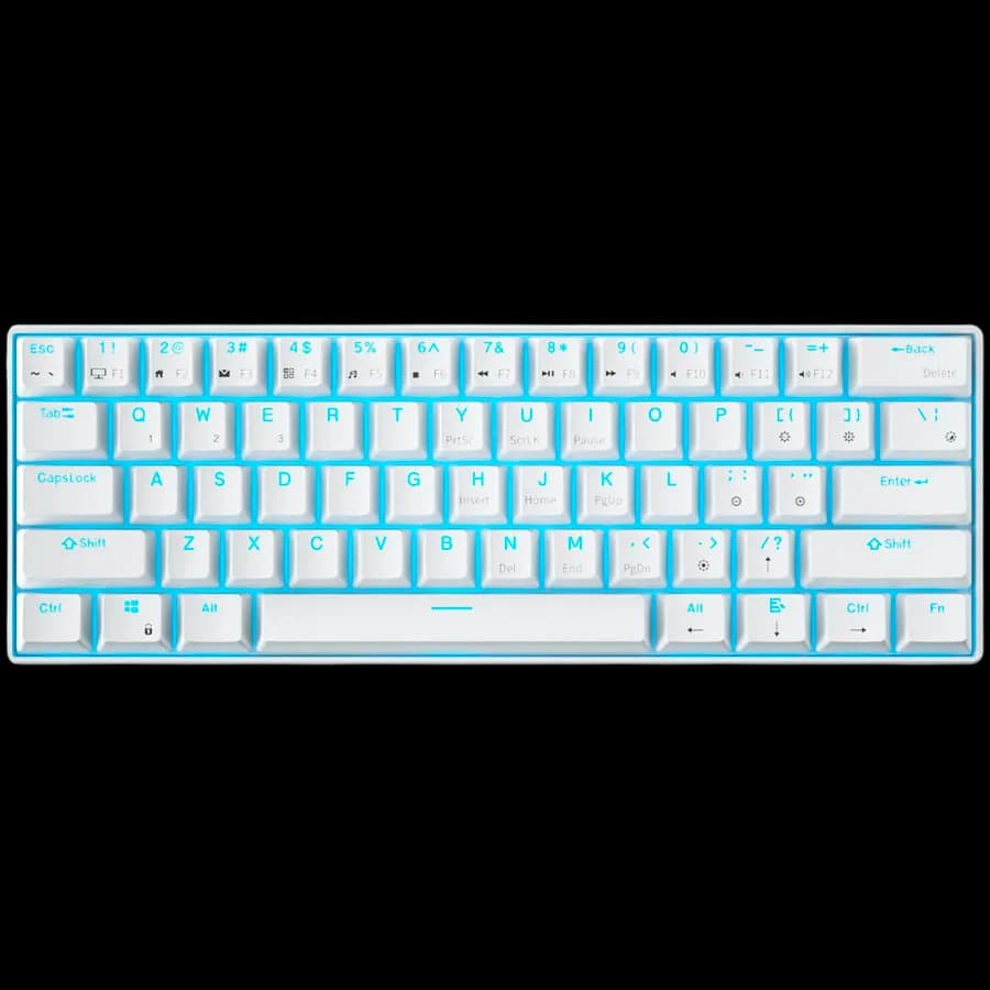 Royal Kludge RK61 White Gaming Keyboard Brown switch, zdjęcie 1 z 2