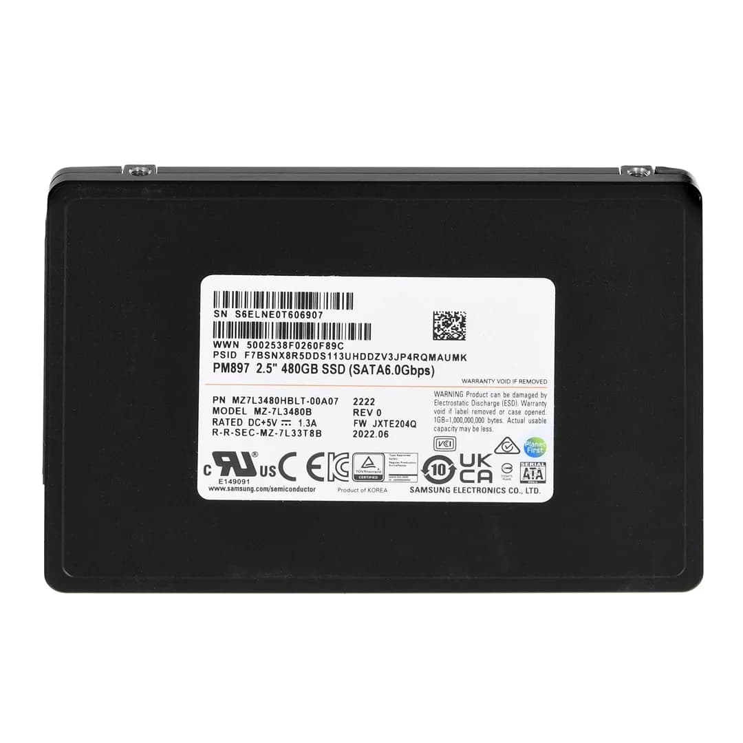 Samsung Dysk SSD PM897 480GB SATA 2.5" MZ7L3480HBLT-00A07 (DWPD 3), zdjęcie 1 z 4