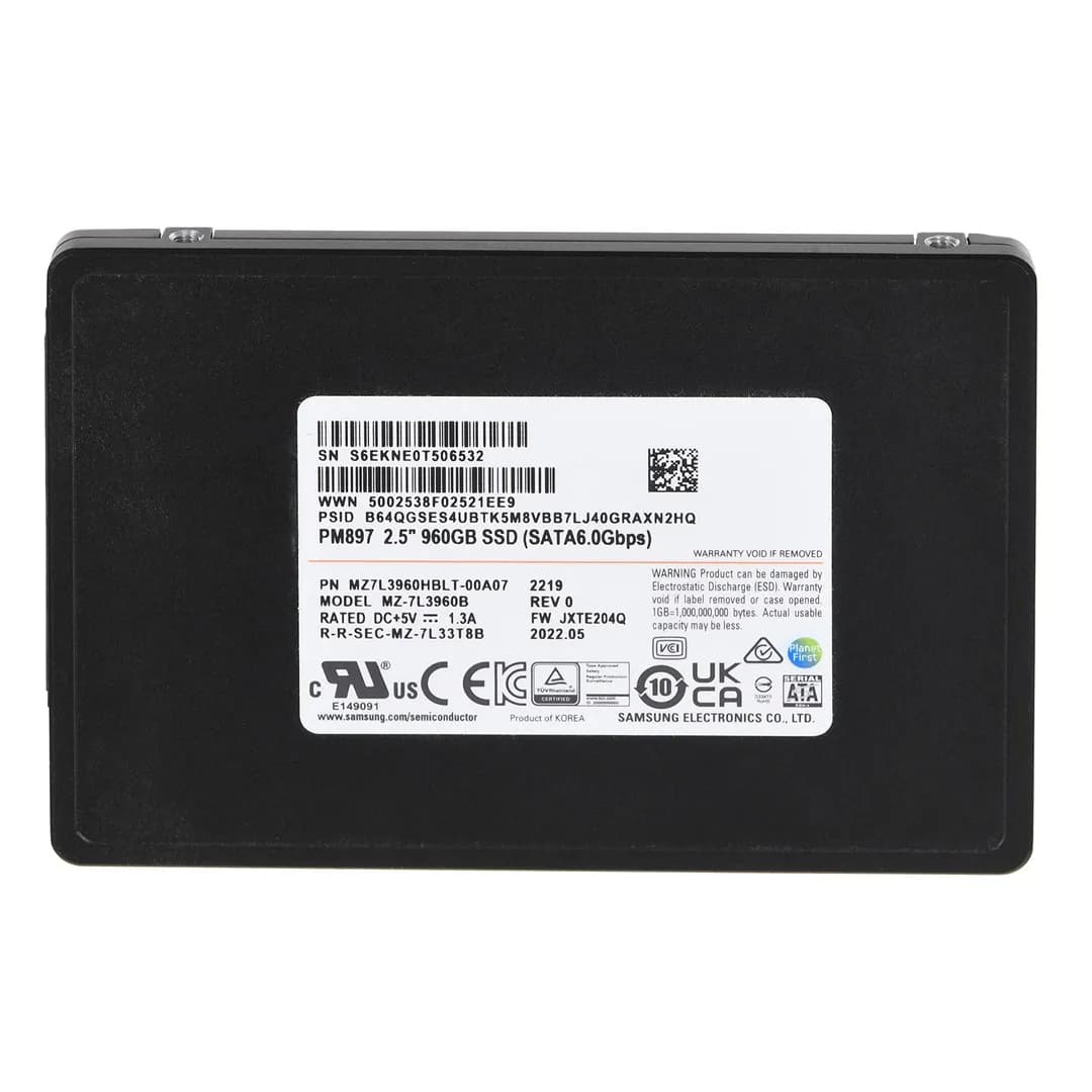 Samsung Dysk SSD PM897 960GB SATA 2.5" MZ7L3960HBLT-00A07 (DWPD 3), zdjęcie 1 z 3