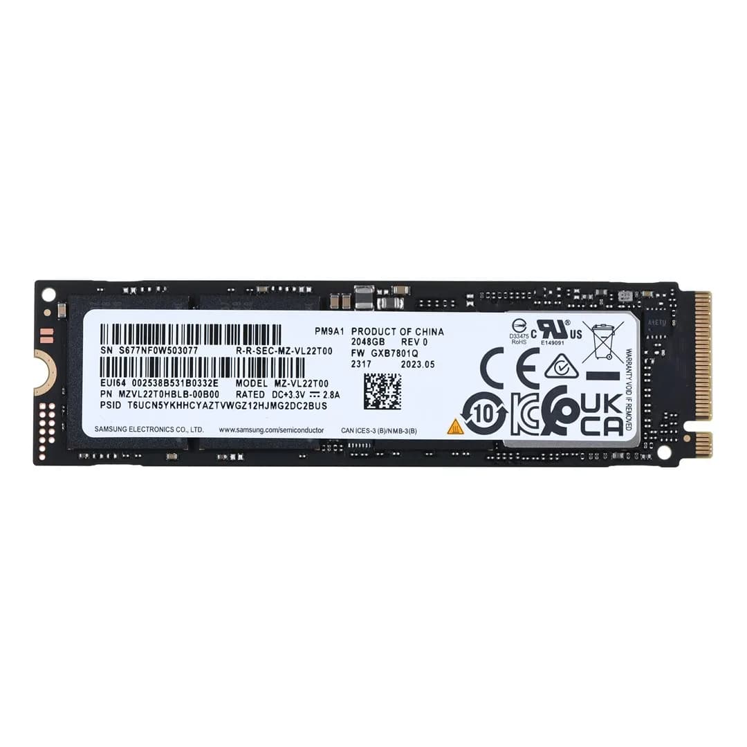 Samsung Dysk SSD PM9A1 2TB Nvme M.2 2280 MZVL22T0HBLB-00B00, zdjęcie 1 z 2