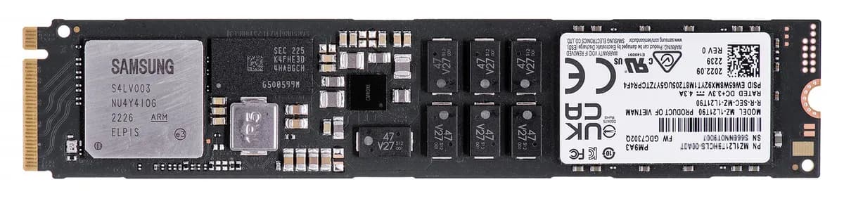 Samsung Dysk SSD PM9A3 1.92TB M.2 (22x110) NVMe Gen4 MZ1L21T9HCLS-00A07 (DWPD 1), zdjęcie 1 z 3