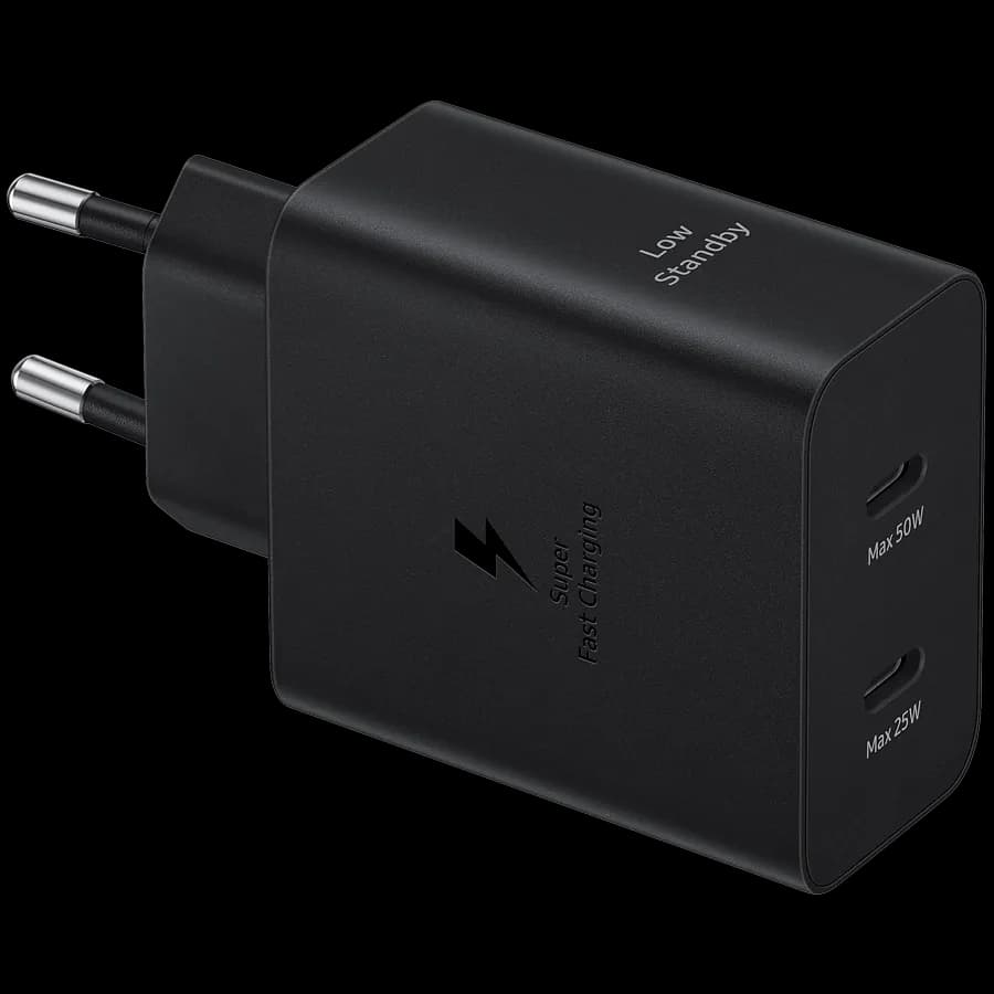 Samsung Ładowarka sieciowa Duo 50W USB-C (+ kabel), Czarna, zdjęcie 1 z 3