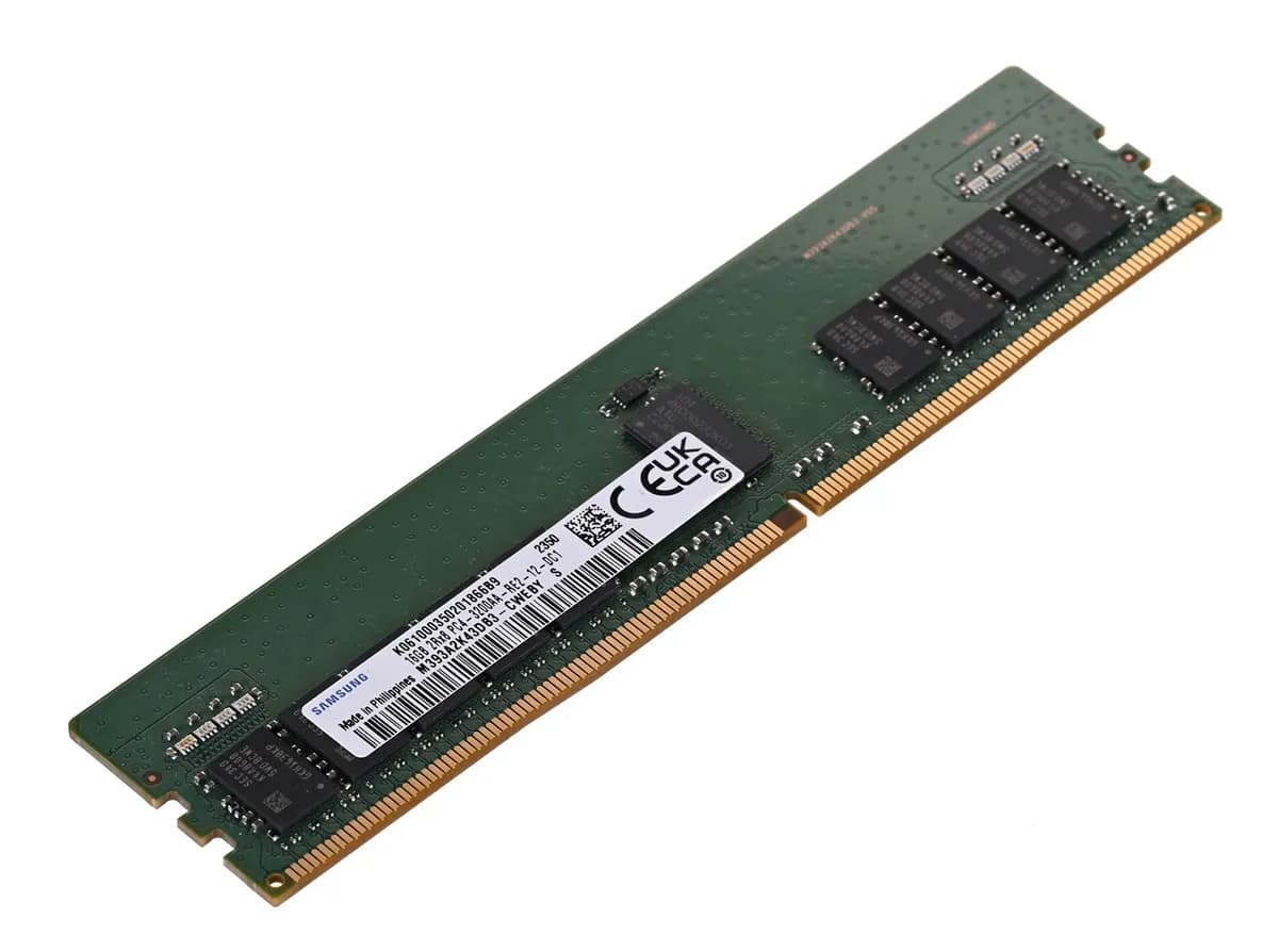 Samsung RDIMM 16GB DDR4 2Rx8 3200MHz PC4-25600 ECC REGISTERED M393A2K43DB3-CWE, zdjęcie 1 z 4