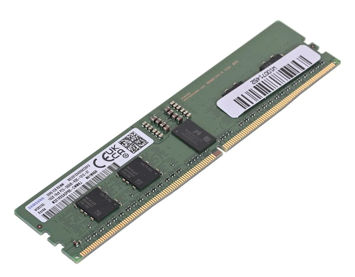 Samsung RDIMM 16GB DDR5 1Rx8 5600MHz PC5-44800 ECC REGISTERED M321R2GA3PB0-CWM, zdjęcie 1 z 5