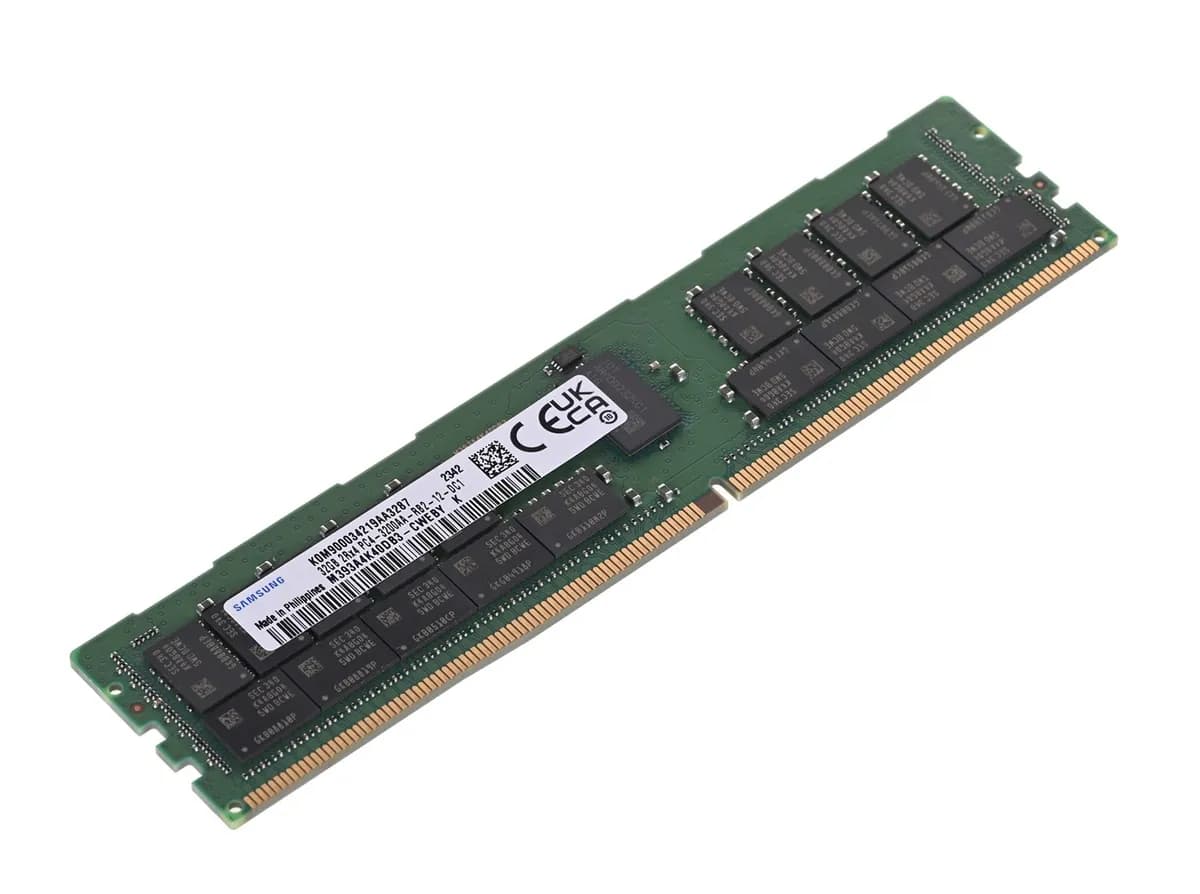 Samsung RDIMM 32GB DDR4 2Rx4 3200MHz PC4-25600 ECC REGISTERED M393A4K40DB3-CWE, zdjęcie 1 z 4