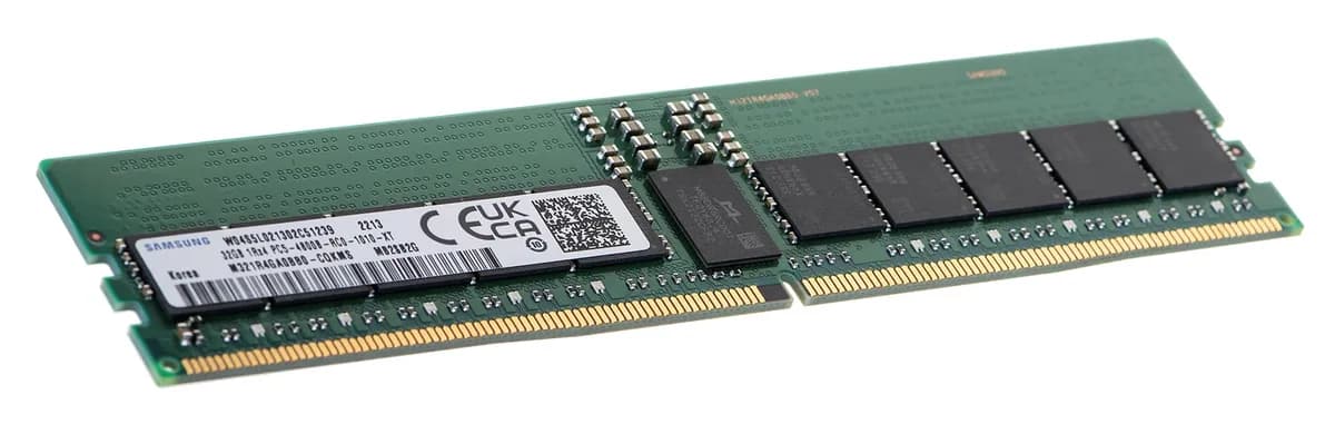 Samsung RDIMM 32GB DDR5 1Rx4 4800MHz PC5-38400 ECC REGISTERED M321R4GA0BB0-CQK, zdjęcie 1 z 3