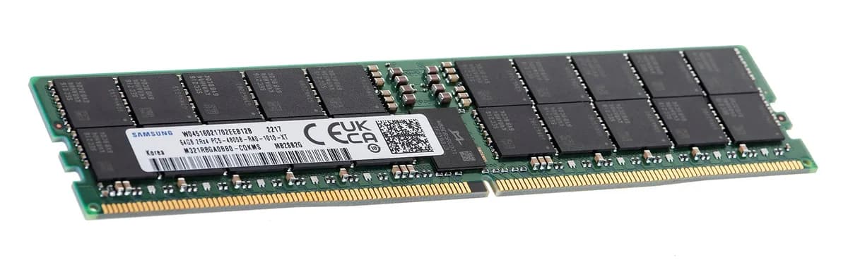 Samsung RDIMM 64GB DDR5 2Rx4 4800MHz PC5-38400 ECC REGISTERED M321R8GA0BB0-CQK, zdjęcie 1 z 3