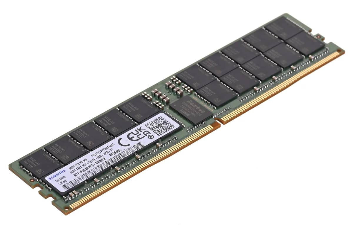 Samsung RDIMM 64GB DDR5 2Rx4 5600MHz PC5-44800 ECC REGISTERED M321R8GA0PB0-CWM, zdjęcie 1 z 5