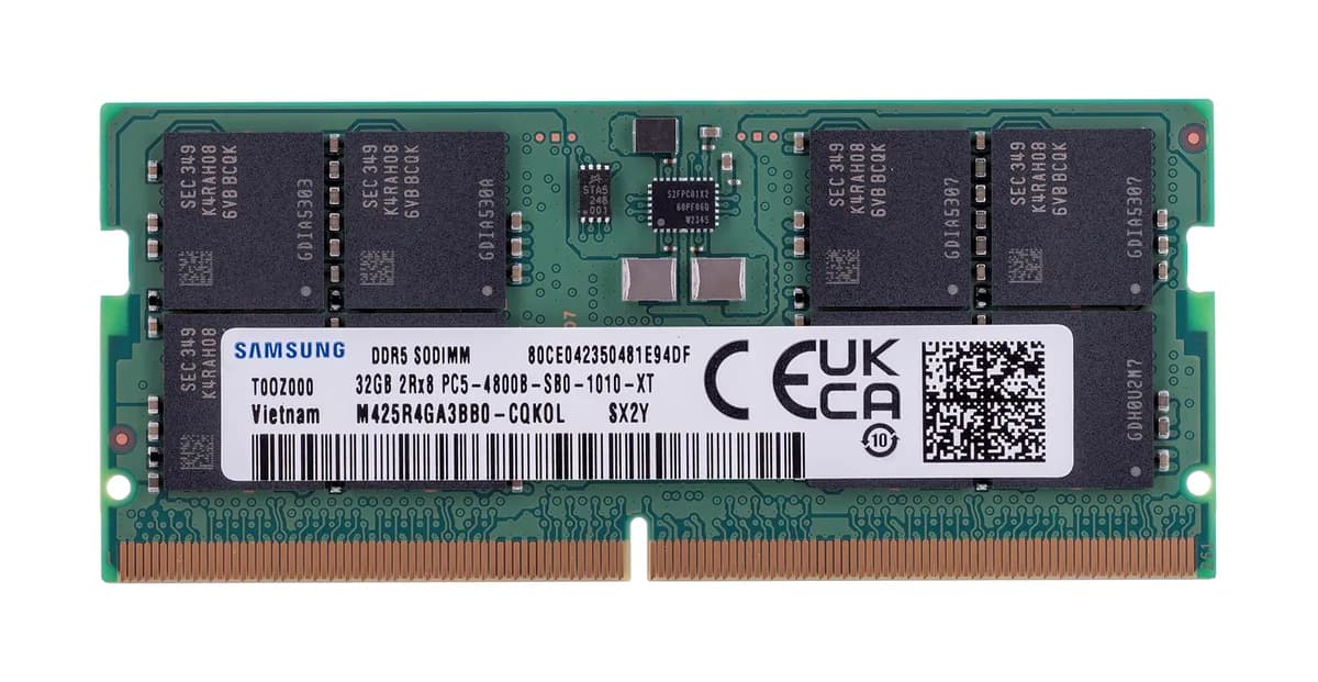 Samsung SO-DIMM 32GB DDR5 2Rx8 4800MHz PC5-38400 M425R4GA3BB0-CQK, zdjęcie 1 z 3