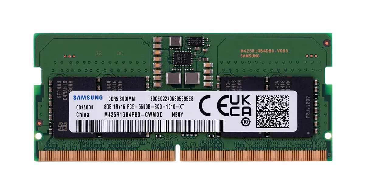 Samsung SO-DIMM 8GB DDR5 1Rx16 5600MHz PC5-44800 M425R1GB4PB0-CWM, zdjęcie 1 z 3