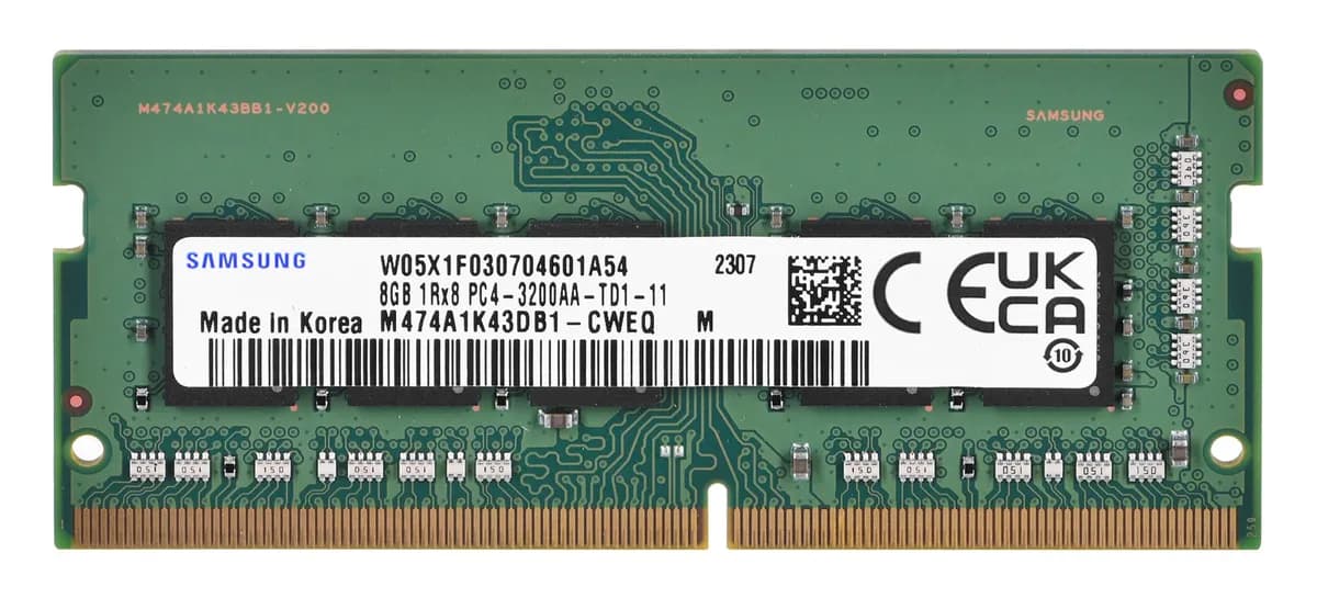 Samsung SO-DIMM ECC 8GB DDR4 1Rx8 3200MHz PC4-25600 M474A1K43DB1-CWE, zdjęcie 1 z 3