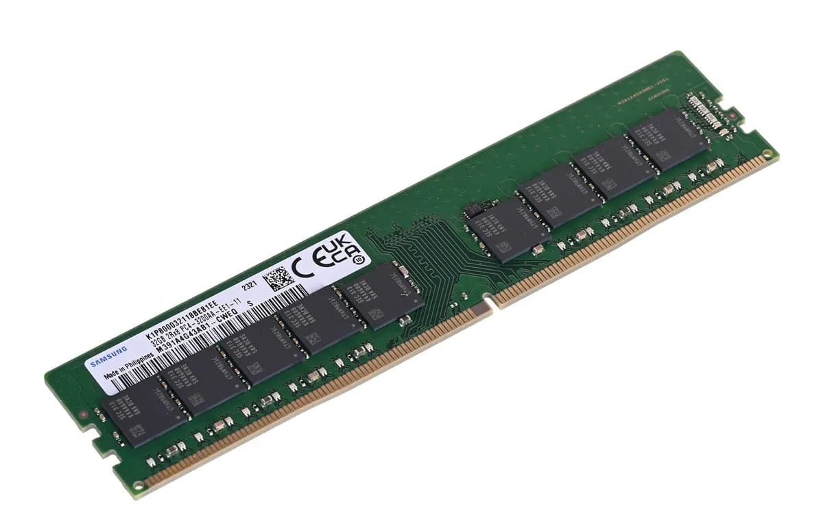 Samsung UDIMM ECC 32GB DDR4 2Rx8 3200MHz PC4-25600 M391A4G43AB1-CWE, zdjęcie 1 z 4