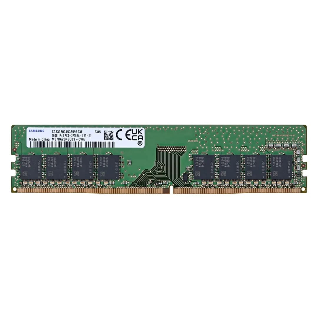 Samsung UDIMM non-ECC 16GB DDR4 1Rx8 3200MHz PC4-25600 M378A2G43CB3-CWE, zdjęcie 1 z 2