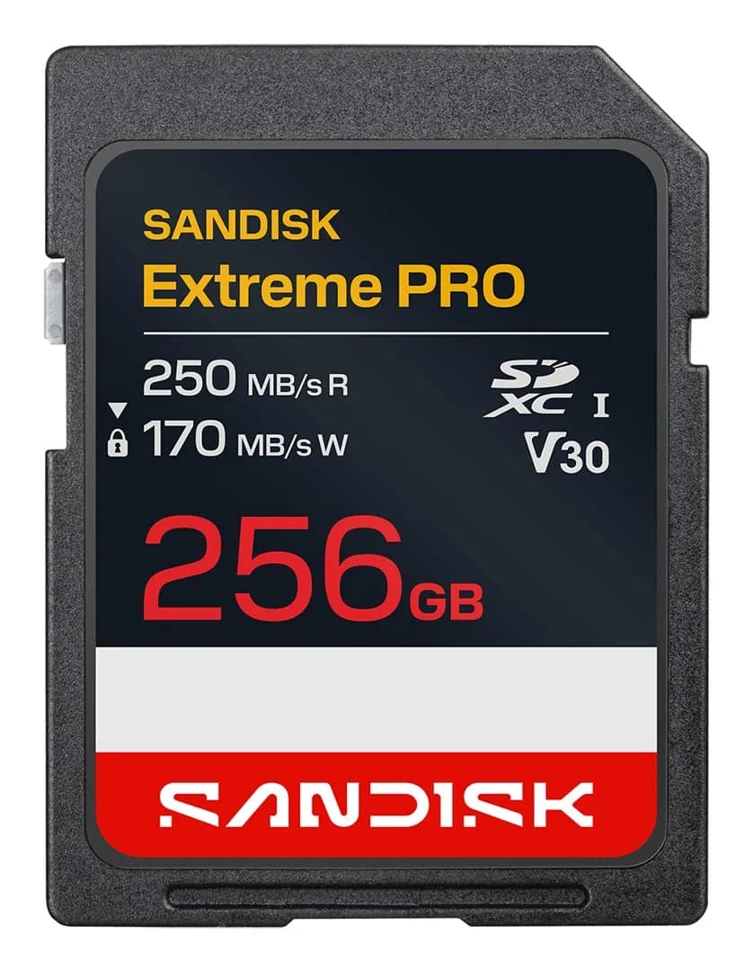 SanDisk Extreme Pro SD UHS-I 256GB SD 250MB/s(R), 170MB/s(W)