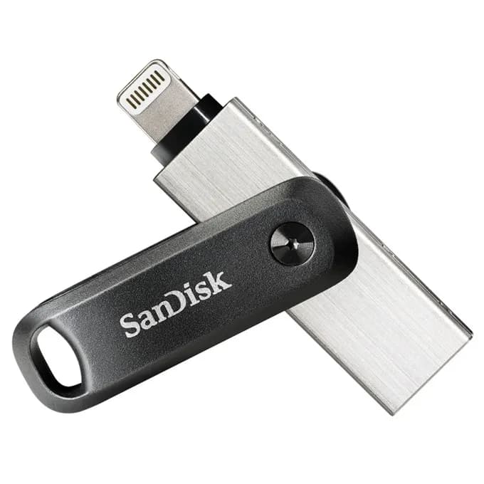 SanDisk Pendrive iXpand GO SDIX60N-256G-GN6NE (256GB; Lightning, USB 3.0; kolor srebrny), zdjęcie 1 z 10